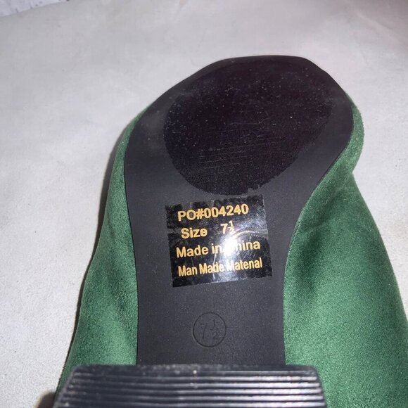 Journey Collection Women’s Adelaide slide Green Faux Suede women’s size 7.5 - Picture 9 of 9
